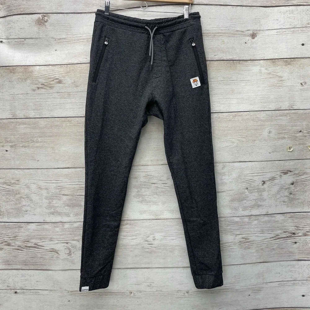 Jumper‎ Threads Mens Action Joggers Charcoal Heather Grey Tapered Sweatpants 29